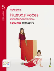 Portada de Proyecto Saber Hacer. Nuevas Voces. Cuaderno de Lengua castellana, 5º Primaria, segundo trimestre