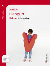 Portada de Quadern Llengua, 1º primària, primer trimestre. Saber Fer