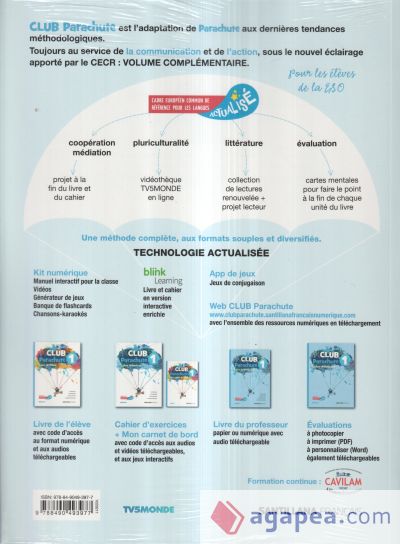CLUB PARACHUTE 1 PACK CAHIER D'EXERCICES