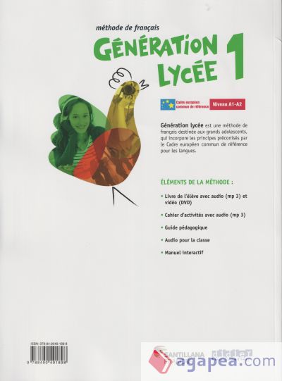 GENERATION LYCEE A1/A2 ELEVE+CD+DVD