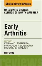 Portada de Early Arthritis, An Issue of Rheumatic Disease Clinics - E-Book (Ebook)