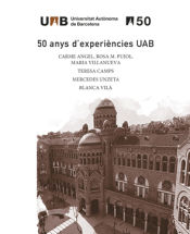 Portada de 50 anys d’experiències UAB. Estoig amb els volums 5 - 8