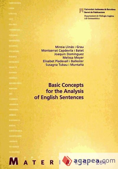 Basic Concepts for the Analysis of English Sentences