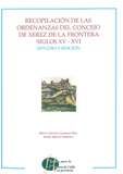 Portada de Recopilación de las ordenanzas del Concejo de Xerez de la Frontera Siglos XV-XVI