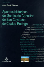 Portada de Apuntes históricos del Seminario Conciliar de San Cayetano de Ciudad Rodrigo