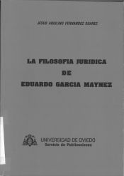 Portada de La filosofía jurídica de Eduardo García Máynez