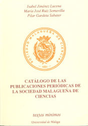 Portada de Catálogo de las publicaciones periódicas de la Sociedad Malagueña de Ciencias