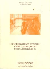 Portada de Consideraciones actuales sobre el trabajo y su regulación jurídica