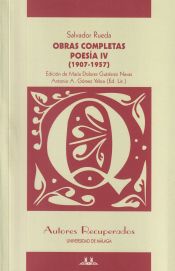 Portada de Poesía IV (1907-1957): Obras Completas. Salvador Rueda