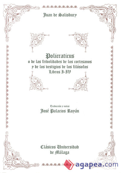 Policraticus de Juan de Salisbury (Libros I-IV)