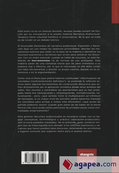 Elememtos de narrativa audiovisual : expresión y narración Elememtos de narrativa audiovisual : expresión y narración
