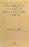 Portada de Contribución a la crítica de la economía política