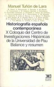 Portada de Historiografía española contemporánea