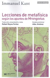 Portada de Lecciones de metafísica según los apuntes de Mrongovius