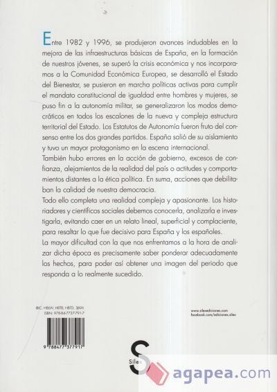Historia de la &eacute;poca socialista. Espa&ntilde;a: 1982-1996