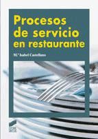 Portada de Procesos de servicio en restaurante (Ebook)