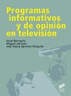 Portada de Programas informativos y de opinión en televisión (Ebook)