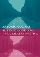 Portada de El sentido primero de la palabra poética (Ebook)