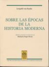 Sobre las &eacute;pocas de la Historia Moderna