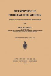 Portada de Metaphysische Probleme der Medizin