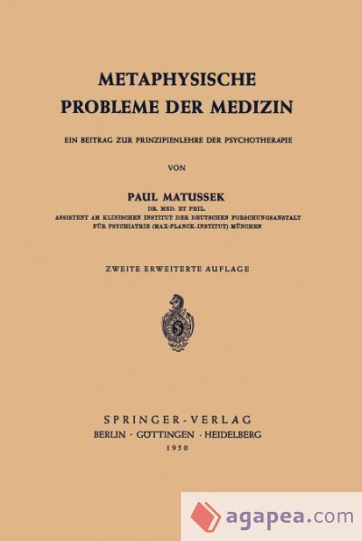 Metaphysische Probleme der Medizin Metaphysische Probleme der Medizin