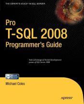 Portada de Pro T-SQL 2008 Programmerâ€™s Guide