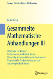 Portada de Gesammelte Mathematische Abhandlungen III