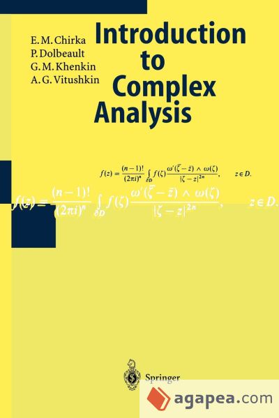 INTRODUCTION TO COMPLEX ANALYSIS - CHIRKA, E.M., DOLBEAULT, P ...