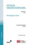 Studia Heideggeriana: Vol. 1 - Heidegger-Kant