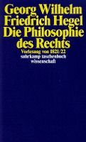 Portada de Georg Wilhelm Friedrich Hegel -  Philosophie des Rechts