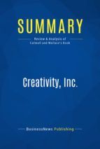 Portada de Summary: Creativity, Inc. (Ebook)