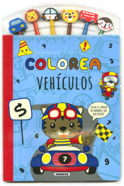 Portada de 6 colores. Colorea vehículos