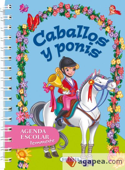 Agenda escolar permanente caballos y ponis