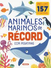 Portada de Animales marinos de r&eacute;cord con pegatinas