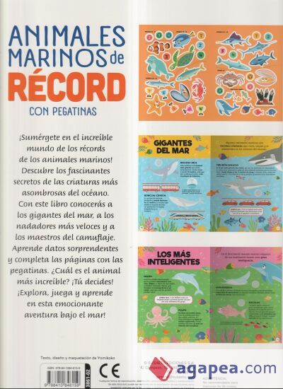 Animales marinos de r&eacute;cord con pegatinas