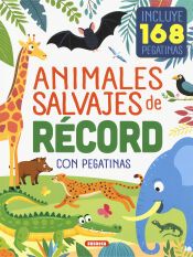 Portada de Animales salvajes de récord con pegatinas