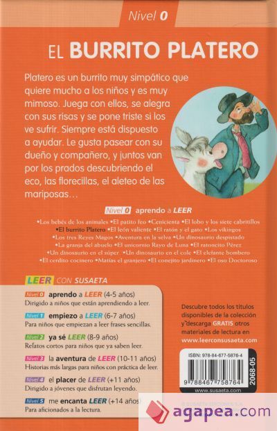 Aprendo a LEER con Susaeta - nivel 0. El burrito Platero
