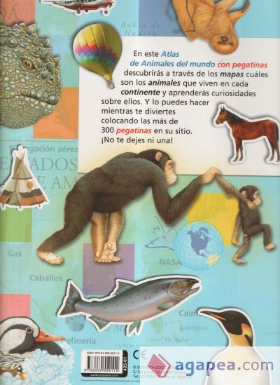 Atlas De Animales Con Pegatina Atlas de animales del mundo (Atlas de animales con pegatinas)