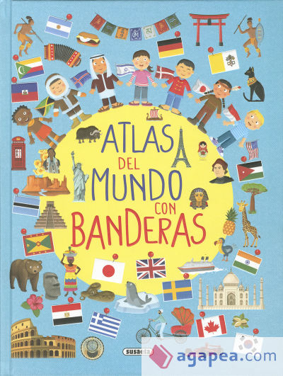 Atlas del mundo con banderas