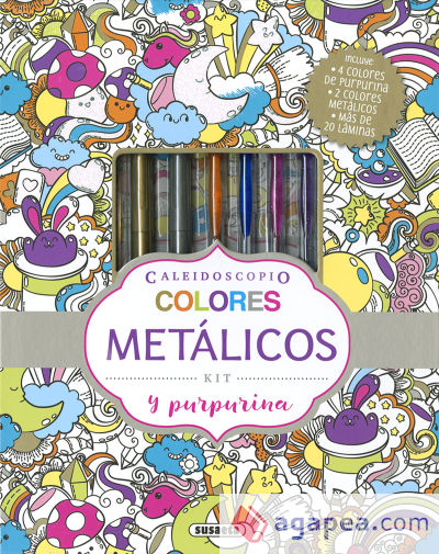 Caleidoscopio. Colores metálicos y purpurina