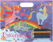 Portada de Colorea con lápices. Unicornios