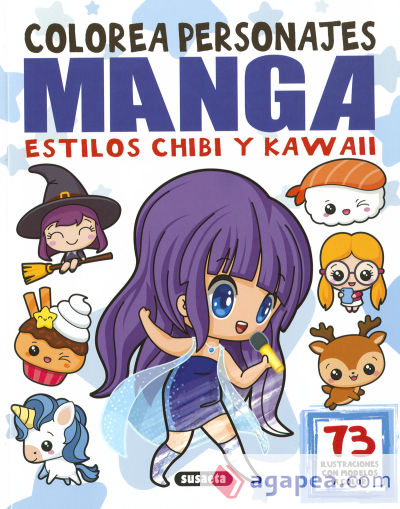 Colorea personajes manga estilos chibi y kawaii