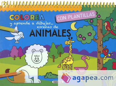 Colorea y aprende a dibujar con plantillas. Animales