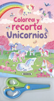 Portada de Colorea y recorta unicornios