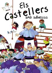 Portada de Contes i tradicions catalanes amb adhesius. Els castellers amb adhesius