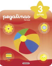 Portada de Crece con pegatinas. Pegatinas formas 3 años