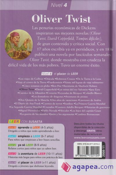 El placer de LEER con Susaeta - nivel 4. Oliver Twist