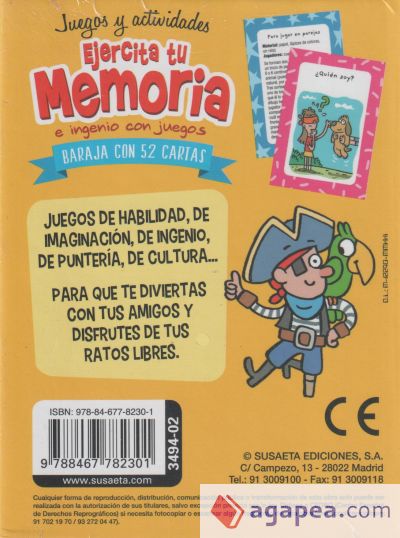 Juegos y actividades con cartas. Ejercita tu memoria e ingenio con juegos