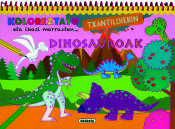 Portada de Koloreztatu txantiloiekin. Dinosauroak