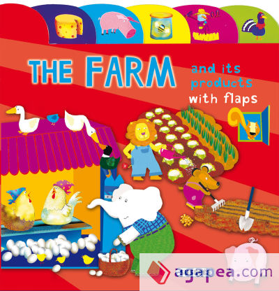 Lift-the-Flap Tab book. The farm and its products